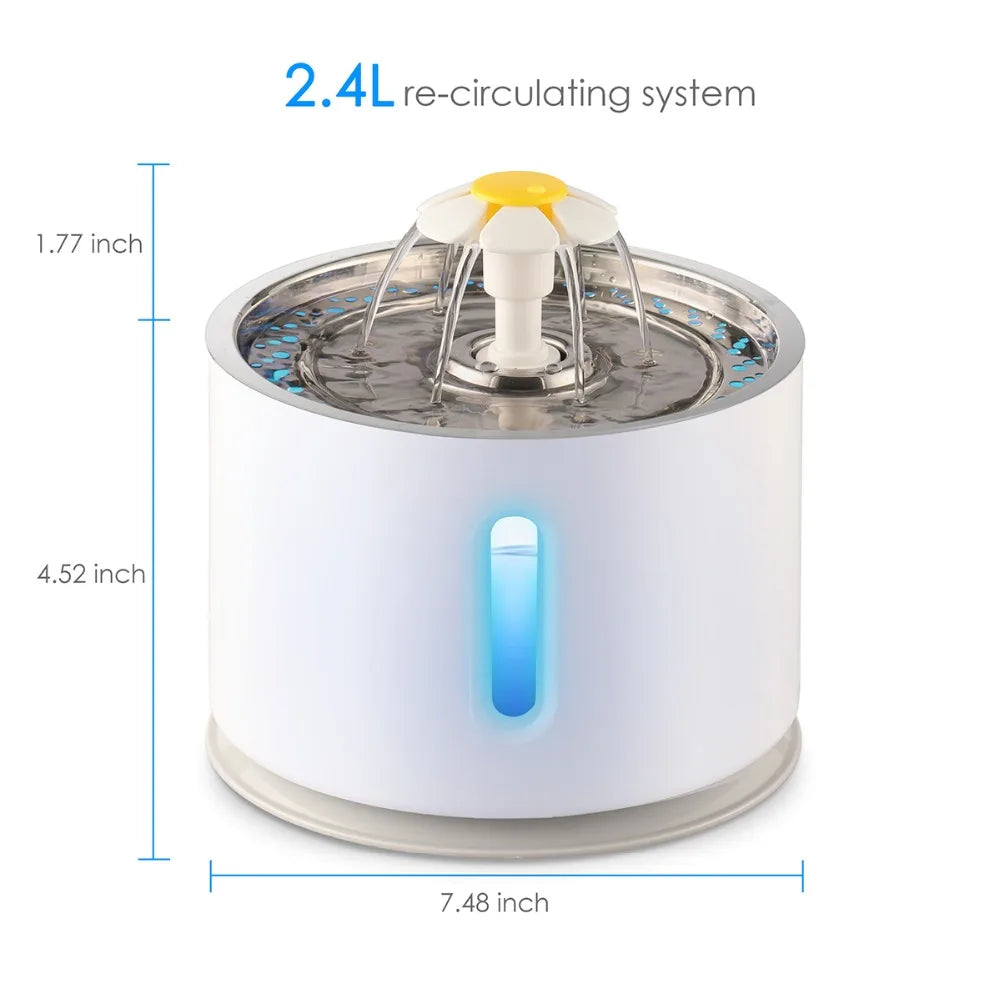 Automatic Cat Water Fountain 2.4L