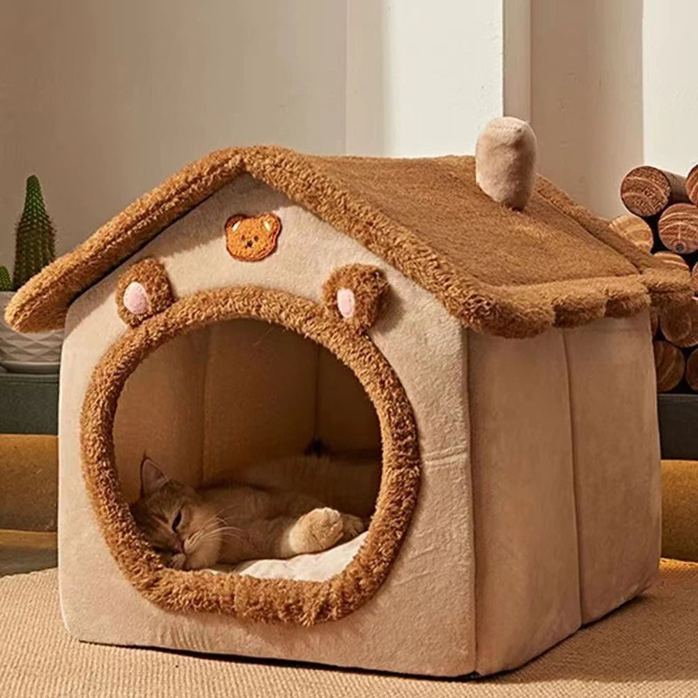 Pet Bed Brown Teddy Bear