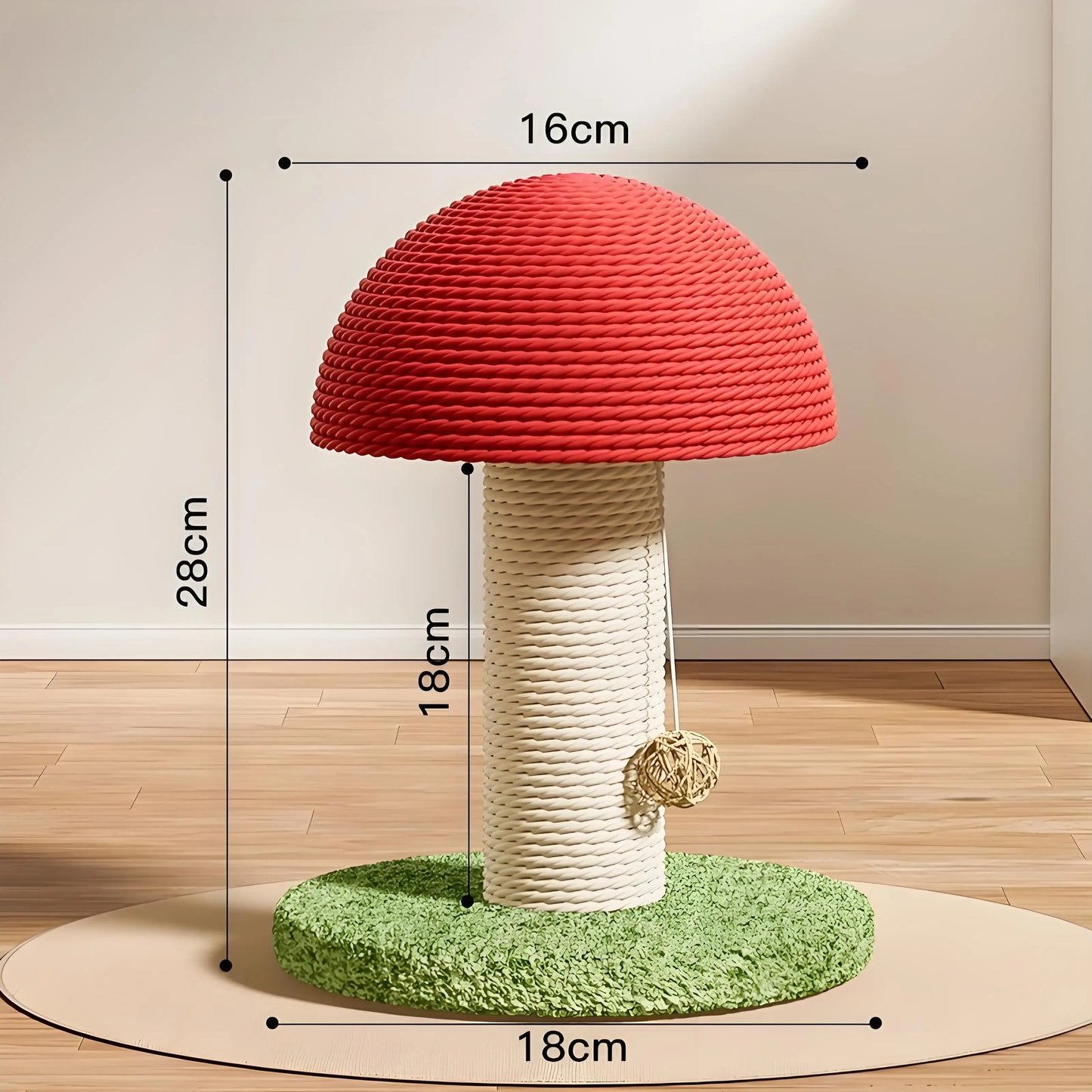 Cat Scratch Board with Climbing Mushroom