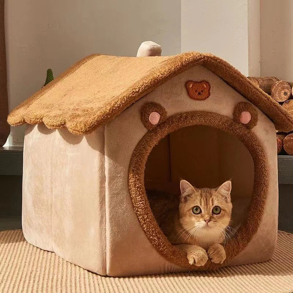 Pet Bed Brown Teddy Bear