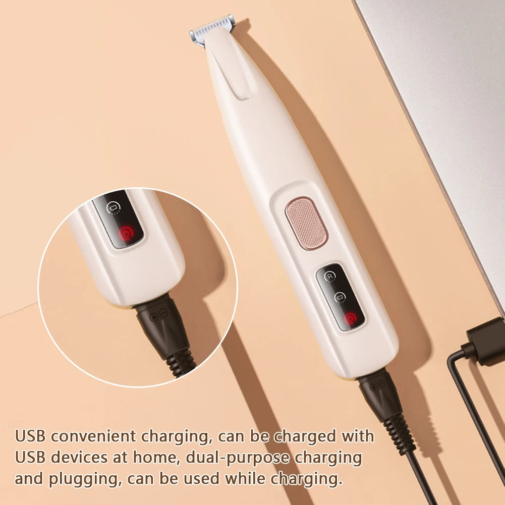 Portable Dog Paw Trimmer with Led Light Rechargeable