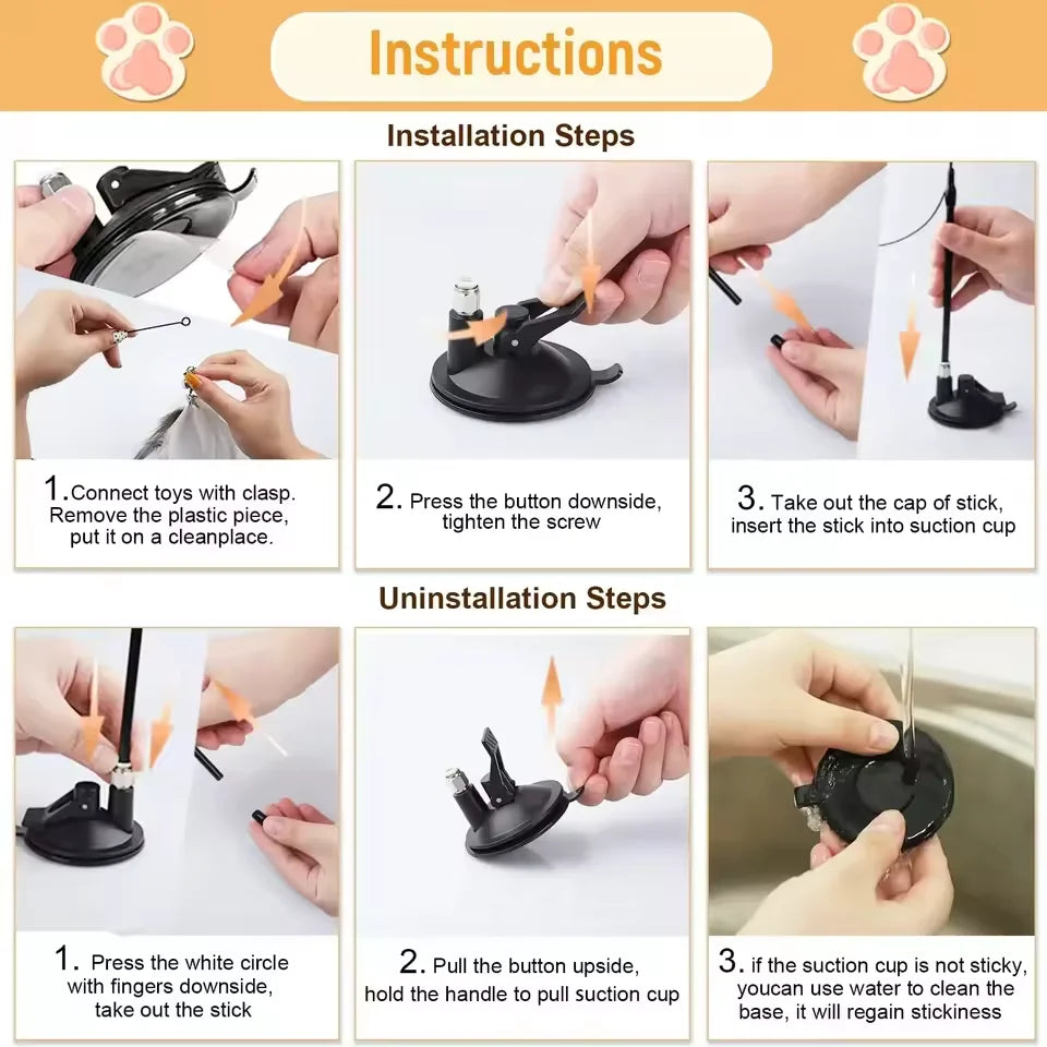 Cat Toy Teaser Stick With Bell
