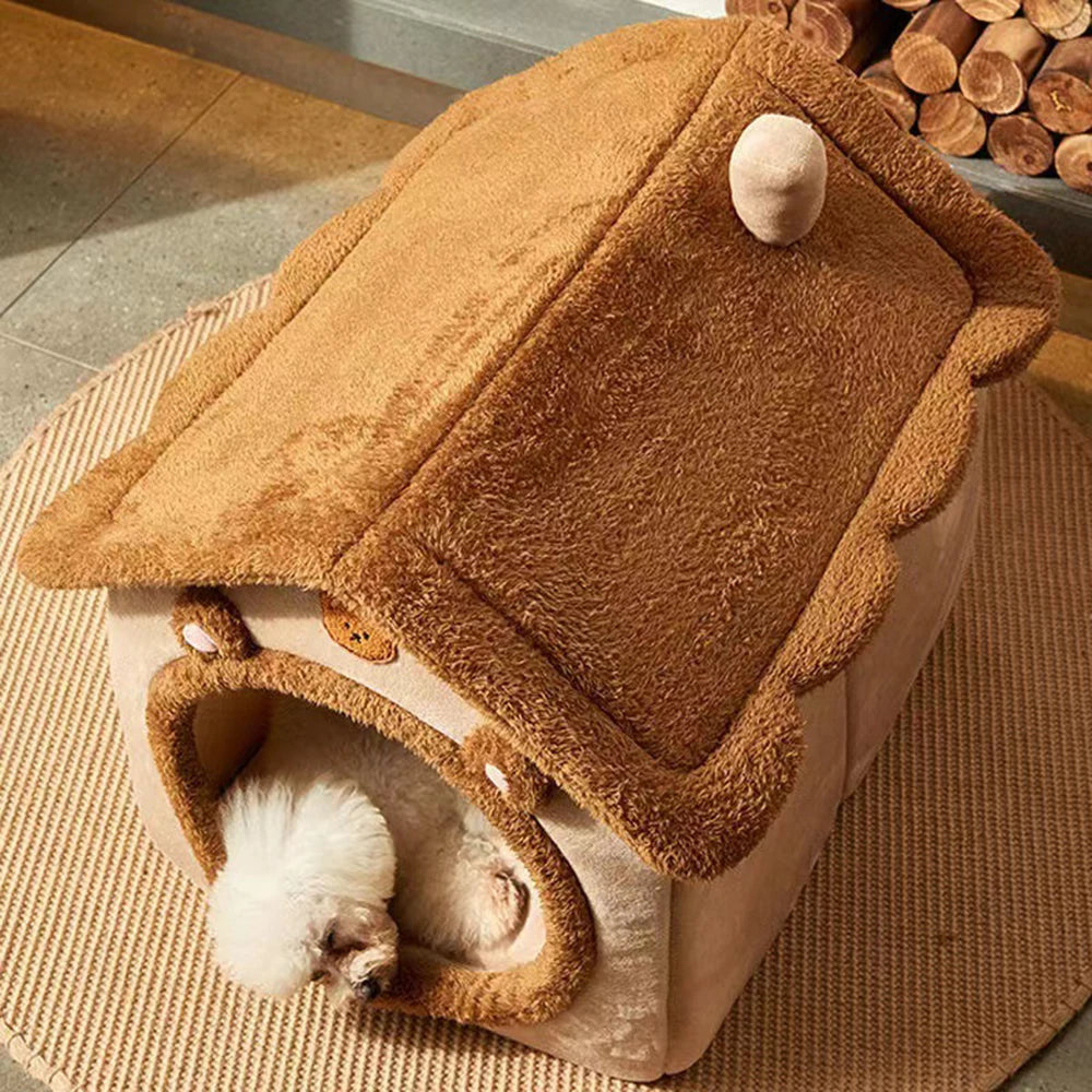 Pet Bed Brown Teddy Bear
