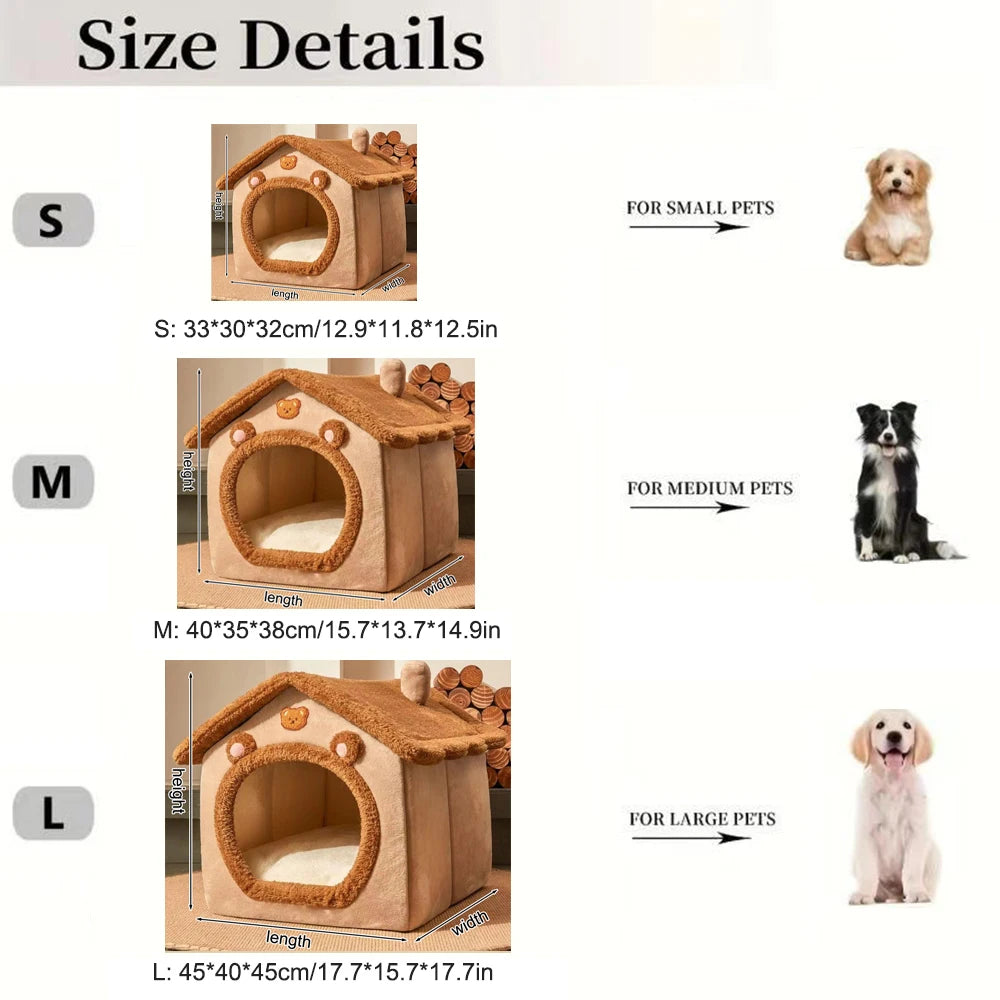 Pet Bed Brown Teddy Bear
