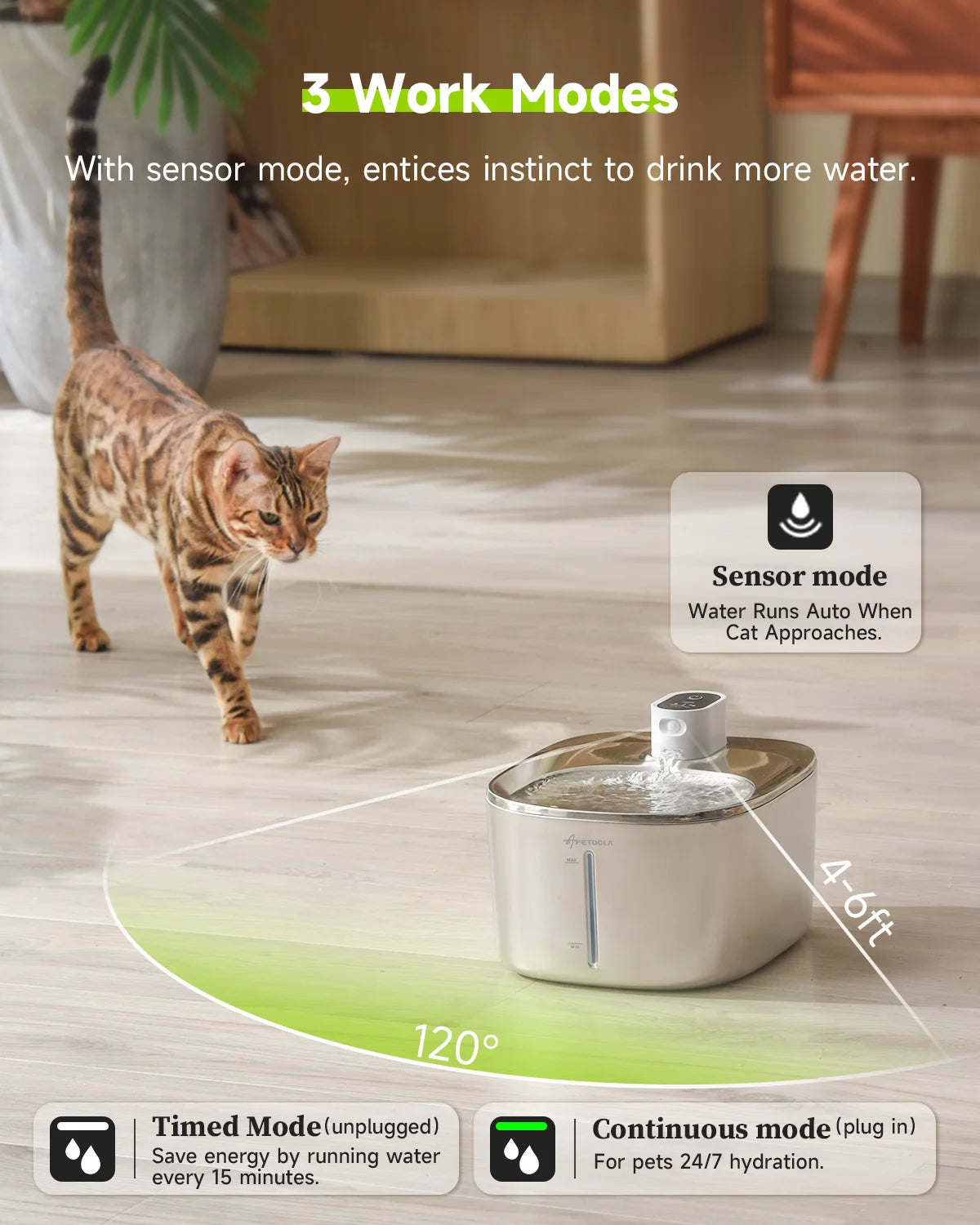 Cat Water Fountain Auto Sensor