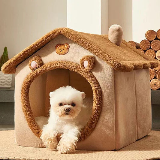 Pet Bed Brown Teddy Bear