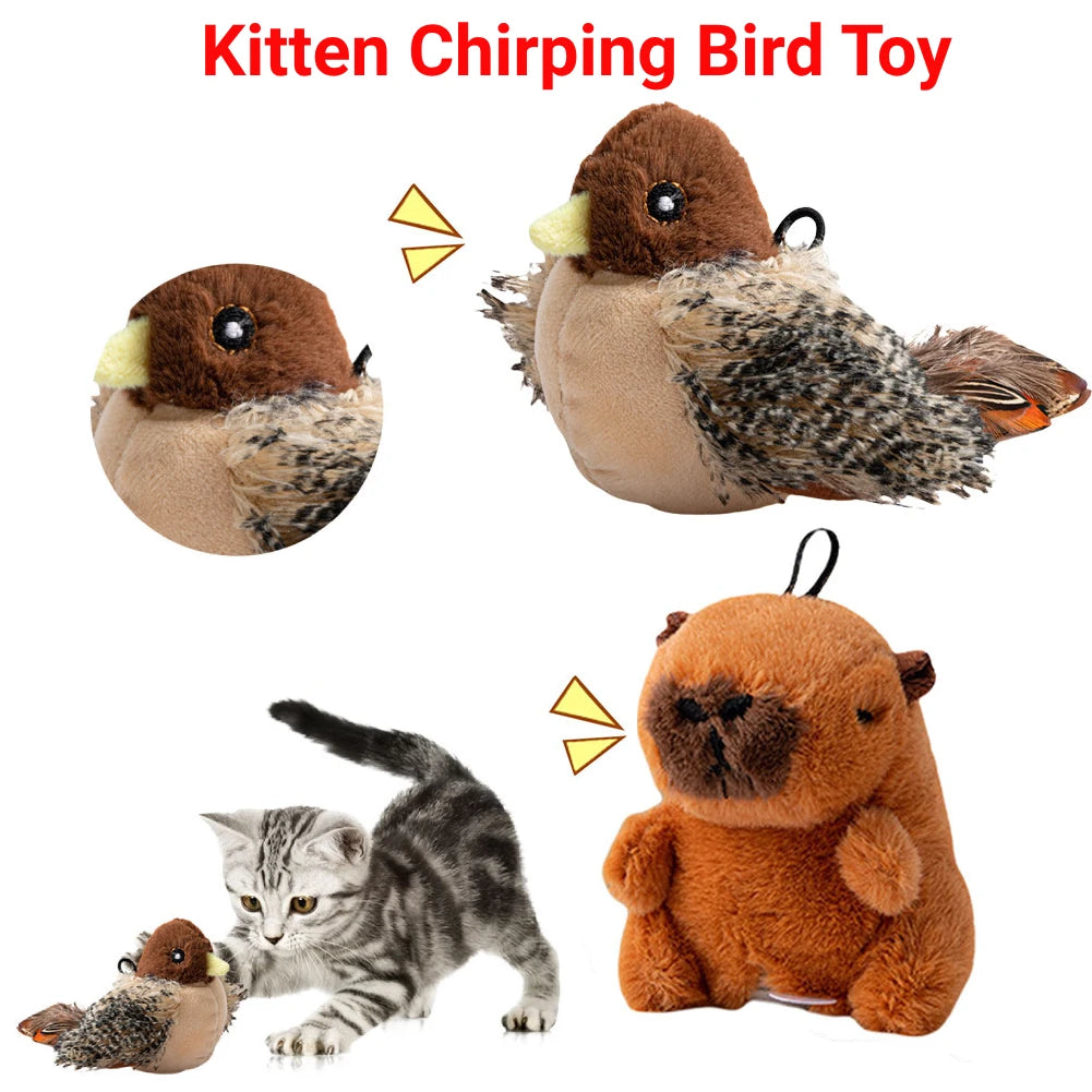 Interactive Cat Toys Kitten Chirping Bird