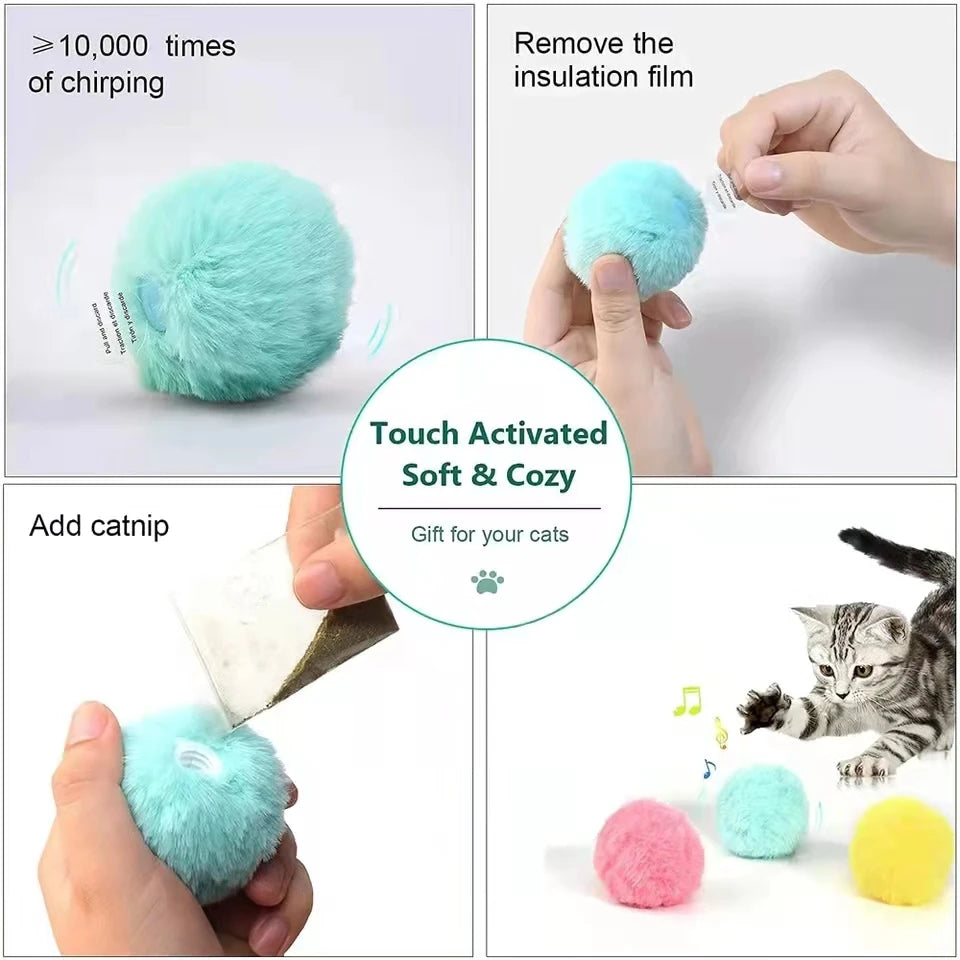 Smart Cat Interactive Ball Plush Electric Catnip