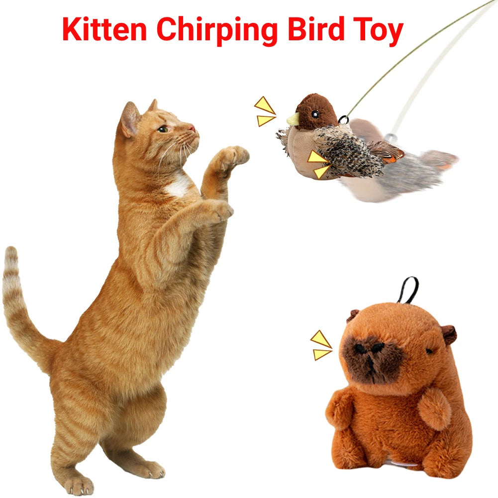 Interactive Cat Toys Kitten Chirping Bird