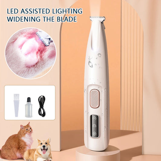 Portable Dog Paw Trimmer with Led Light Rechargeable