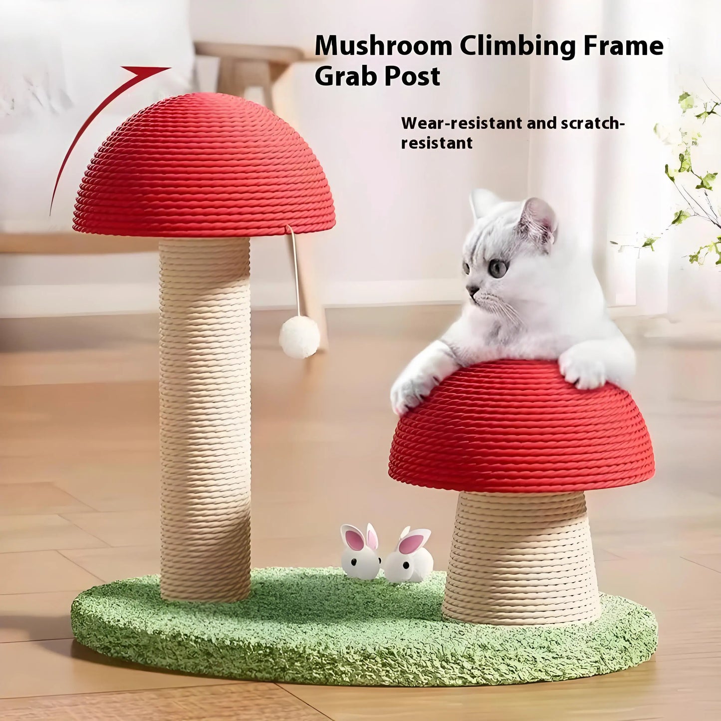 Cat Scratch Board with Climbing Mushroom